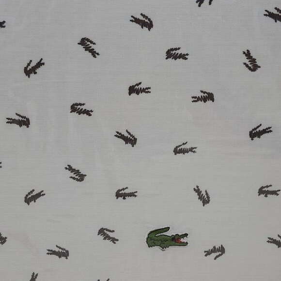 Lacoste Cotton Percale Full Sheet Set Croc Pattern Soft Breathable Material - Picture 3 of 12